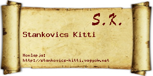 Stankovics Kitti névjegykártya