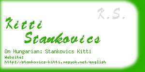 kitti stankovics business card